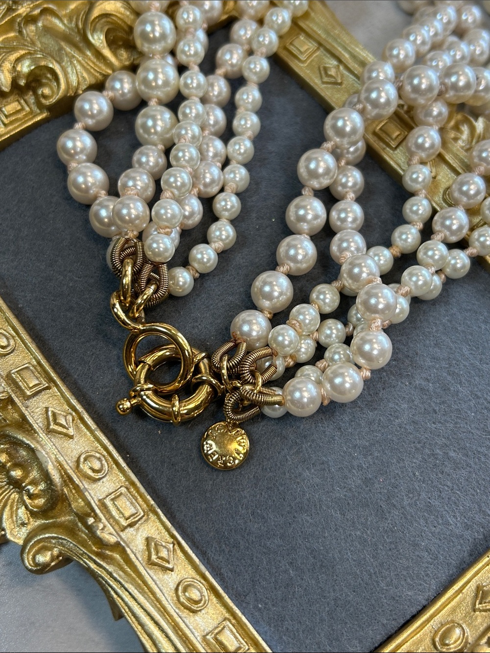 J. Crew Multi-Strand Glass Pearl Hammock Necklace in Ivory - Picture 3 of 4